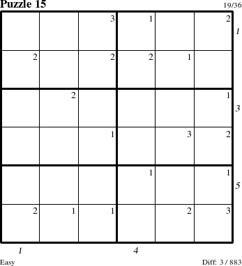 Step-by-Step Instructions for Puzzle 15 with all 3 steps marked