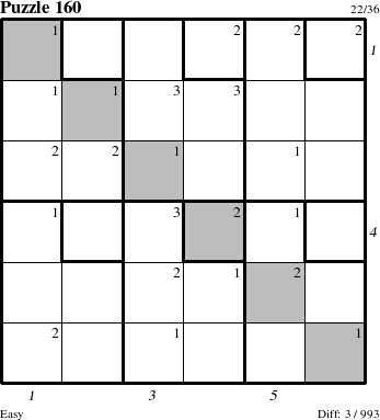 Step-by-Step Instructions for Puzzle 160 with all 3 steps marked