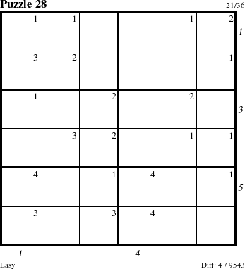 Step-by-Step Instructions for Puzzle 28 with all 4 steps marked