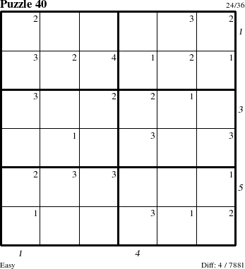 Step-by-Step Instructions for Puzzle 40 with all 4 steps marked