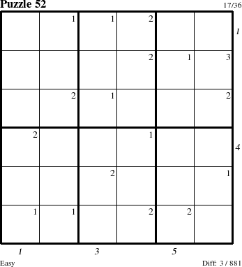 Step-by-Step Instructions for Puzzle 52 with all 3 steps marked