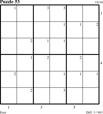 Step-by-Step Instructions for Puzzle 53 with all 3 steps marked