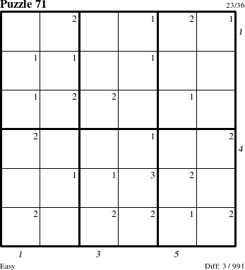 Step-by-Step Instructions for Puzzle 71 with all 3 steps marked