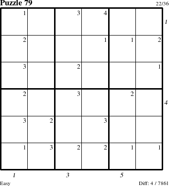 Step-by-Step Instructions for Puzzle 79 with all 4 steps marked