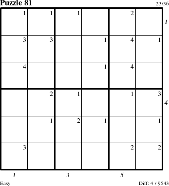 Step-by-Step Instructions for Puzzle 81 with all 4 steps marked