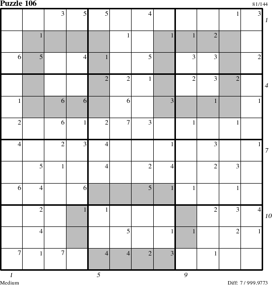 Step-by-Step Instructions for Puzzle 106 with all 7 steps marked