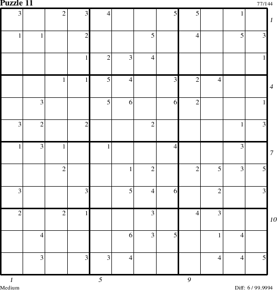 Step-by-Step Instructions for Puzzle 11 with all 6 steps marked