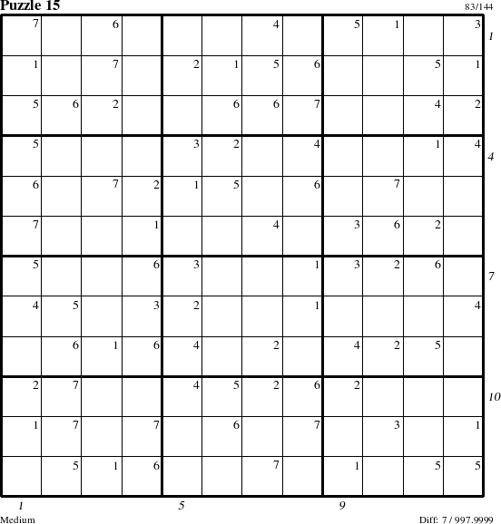 Step-by-Step Instructions for Puzzle 15 with all 7 steps marked