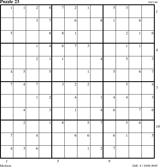 Step-by-Step Instructions for Puzzle 23 with all 8 steps marked