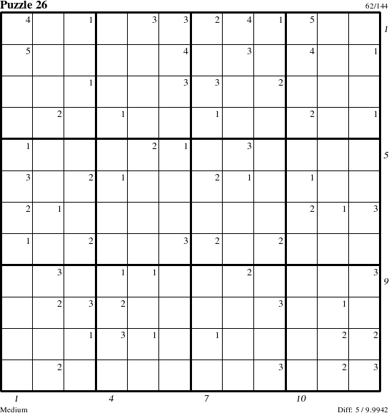 Step-by-Step Instructions for Puzzle 26 with all 5 steps marked