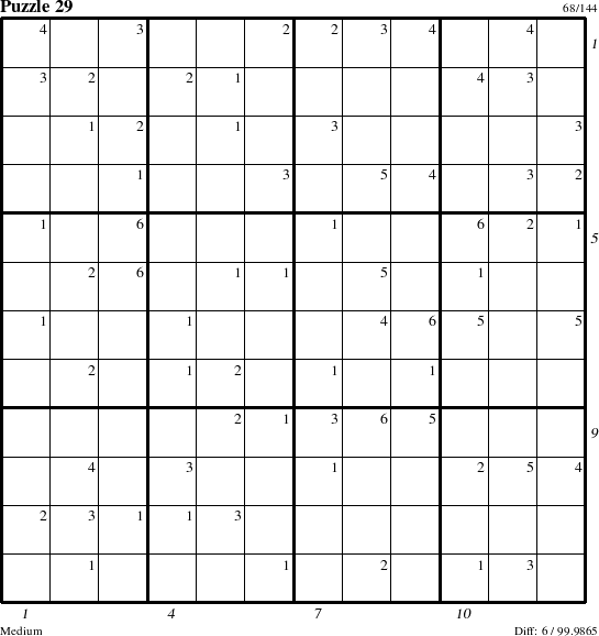 Step-by-Step Instructions for Puzzle 29 with all 6 steps marked