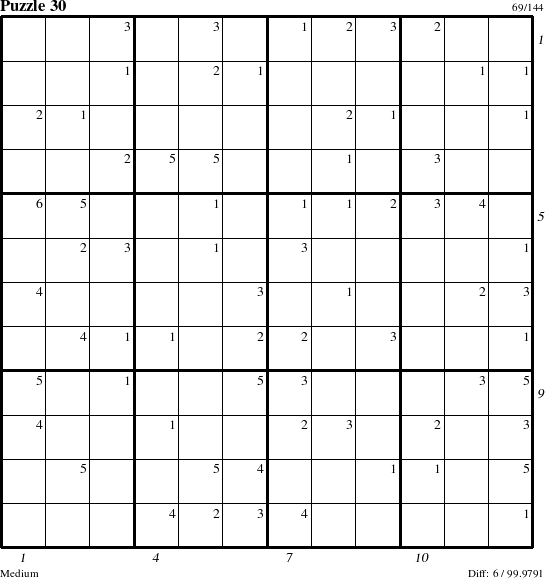 Step-by-Step Instructions for Puzzle 30 with all 6 steps marked