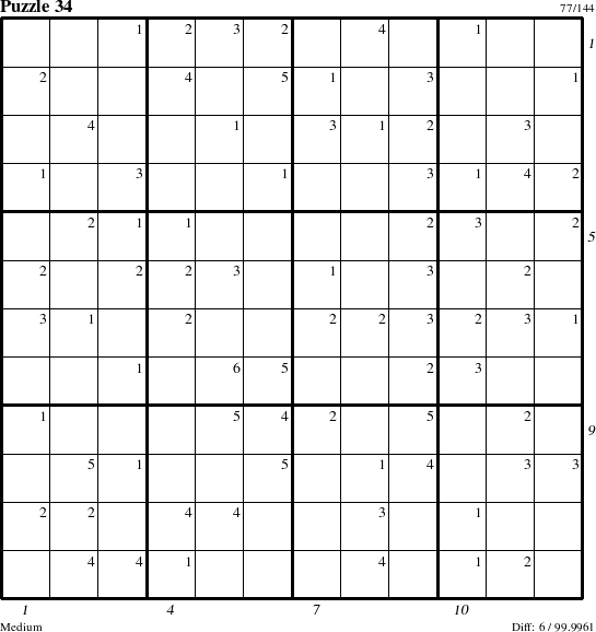 Step-by-Step Instructions for Puzzle 34 with all 6 steps marked