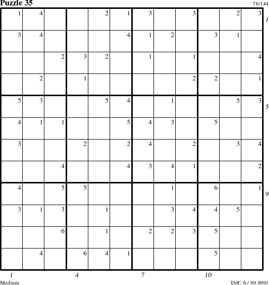 Step-by-Step Instructions for Puzzle 35 with all 6 steps marked