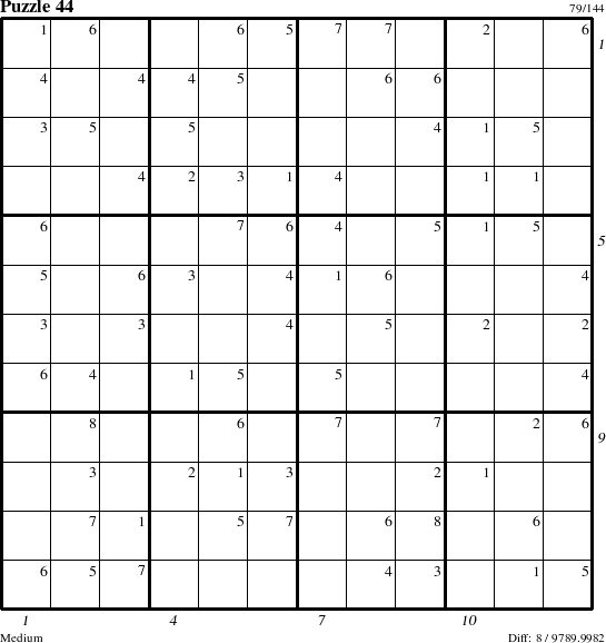 Step-by-Step Instructions for Puzzle 44 with all 8 steps marked