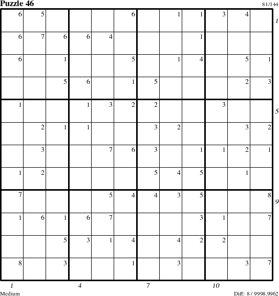 Step-by-Step Instructions for Puzzle 46 with all 8 steps marked