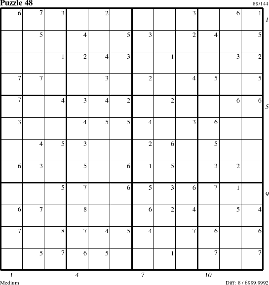 Step-by-Step Instructions for Puzzle 48 with all 8 steps marked