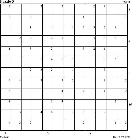 Step-by-Step Instructions for Puzzle 5 with all 5 steps marked