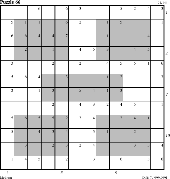 Step-by-Step Instructions for Puzzle 66 with all 7 steps marked