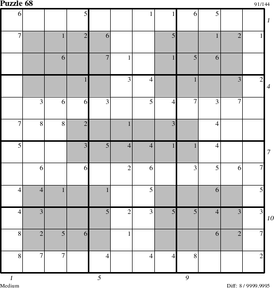 Step-by-Step Instructions for Puzzle 68 with all 8 steps marked