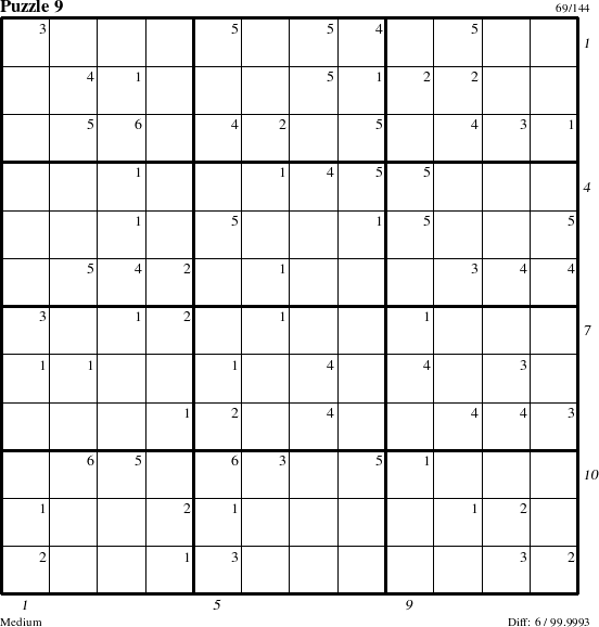 Step-by-Step Instructions for Puzzle 9 with all 6 steps marked