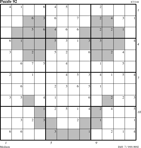 Step-by-Step Instructions for Puzzle 92 with all 7 steps marked