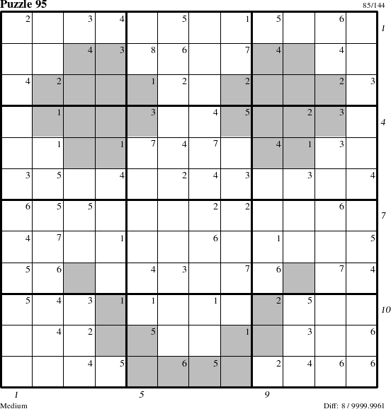 Step-by-Step Instructions for Puzzle 95 with all 8 steps marked