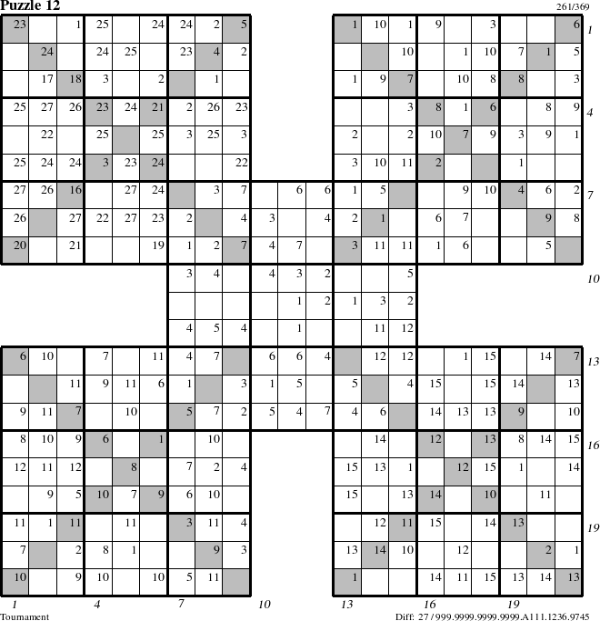 Step-by-Step Instructions for Puzzle 12 with all 27 steps marked