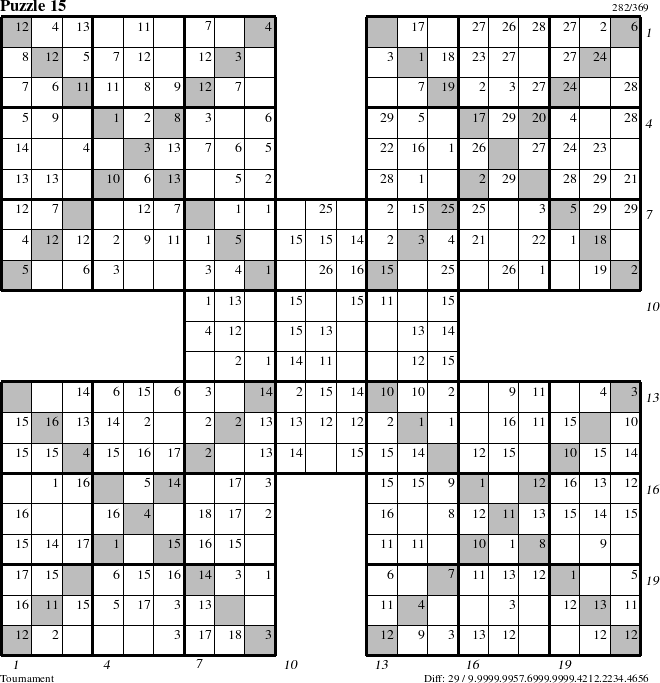 Step-by-Step Instructions for Puzzle 15 with all 29 steps marked