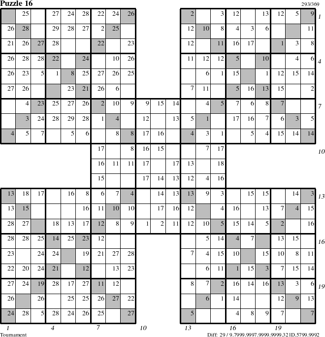 Step-by-Step Instructions for Puzzle 16 with all 29 steps marked