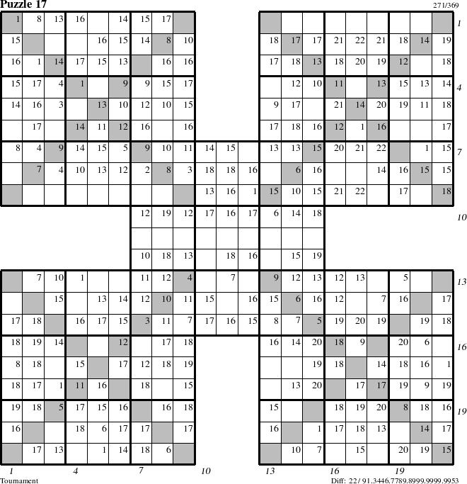 Step-by-Step Instructions for Puzzle 17 with all 22 steps marked