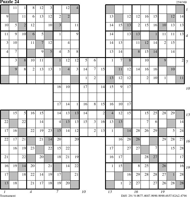 Step-by-Step Instructions for Puzzle 24 with all 29 steps marked