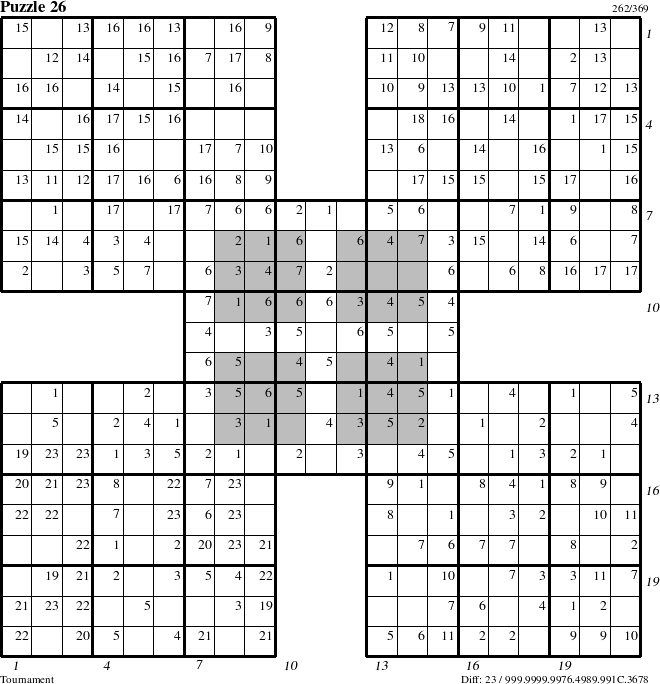 Step-by-Step Instructions for Puzzle 26 with all 23 steps marked