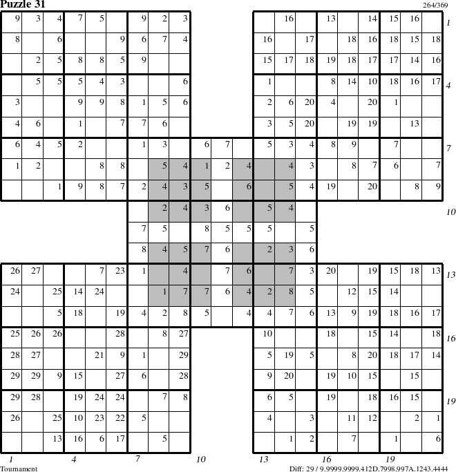 Step-by-Step Instructions for Puzzle 31 with all 29 steps marked