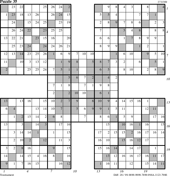 Step-by-Step Instructions for Puzzle 35 with all 26 steps marked