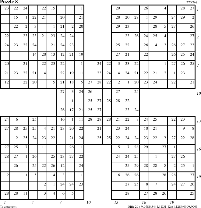 Step-by-Step Instructions for Puzzle 8 with all 29 steps marked