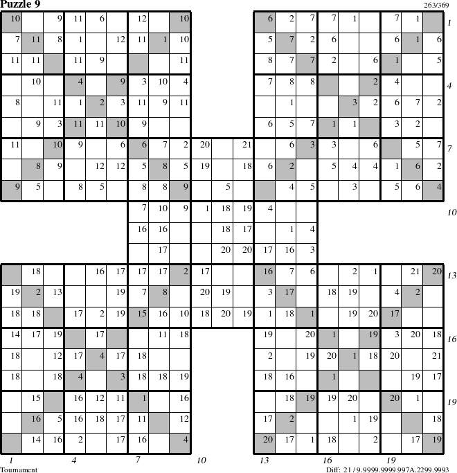 Step-by-Step Instructions for Puzzle 9 with all 21 steps marked