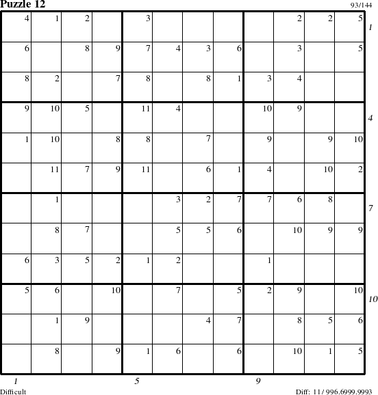 Step-by-Step Instructions for Puzzle 12 with all 11 steps marked