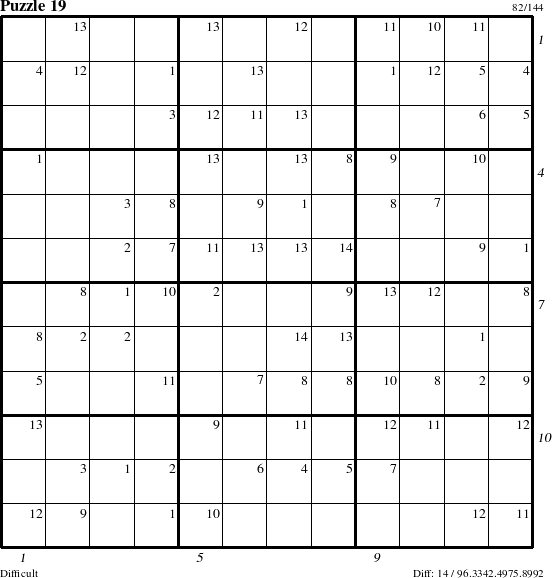 Step-by-Step Instructions for Puzzle 19 with all 14 steps marked