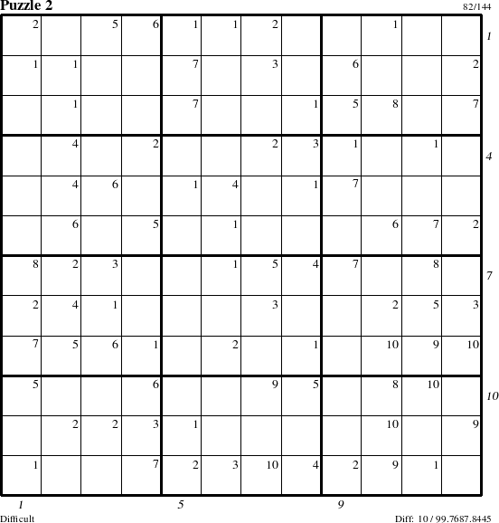 Step-by-Step Instructions for Puzzle 2 with all 10 steps marked