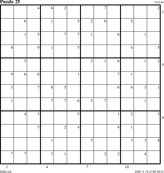 Step-by-Step Instructions for Puzzle 25 with all 9 steps marked