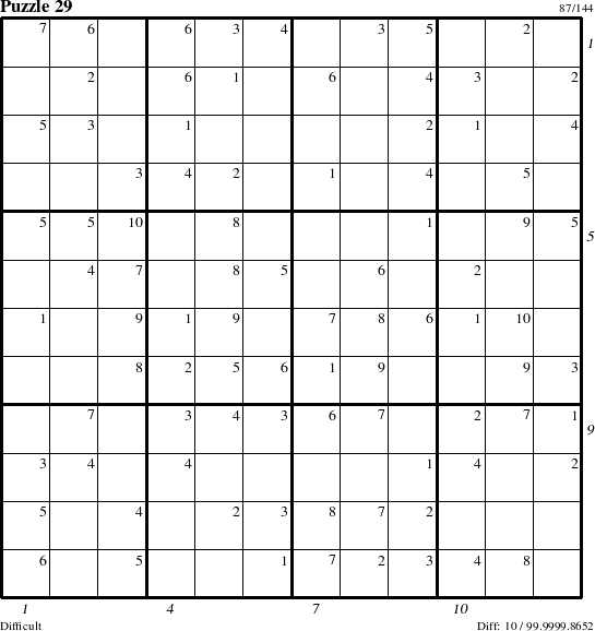 Step-by-Step Instructions for Puzzle 29 with all 10 steps marked