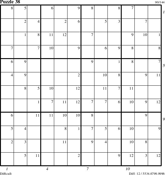 Step-by-Step Instructions for Puzzle 38 with all 12 steps marked