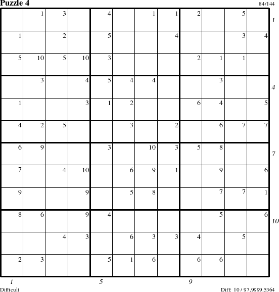 Step-by-Step Instructions for Puzzle 4 with all 10 steps marked