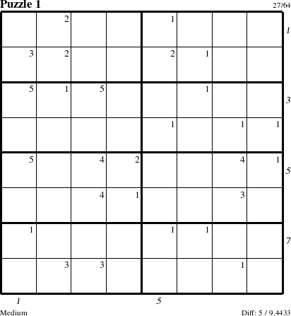 Step-by-Step Instructions for Puzzle 1 with all 5 steps marked