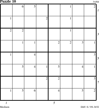 Step-by-Step Instructions for Puzzle 10 with all 6 steps marked