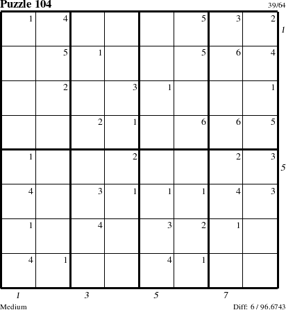 Step-by-Step Instructions for Puzzle 104 with all 6 steps marked