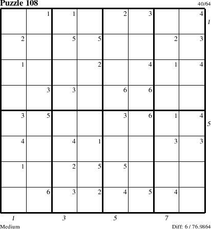 Step-by-Step Instructions for Puzzle 108 with all 6 steps marked