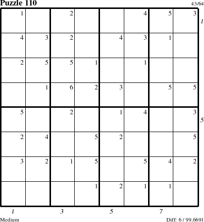 Step-by-Step Instructions for Puzzle 110 with all 6 steps marked