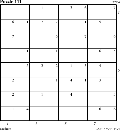 Step-by-Step Instructions for Puzzle 111 with all 7 steps marked